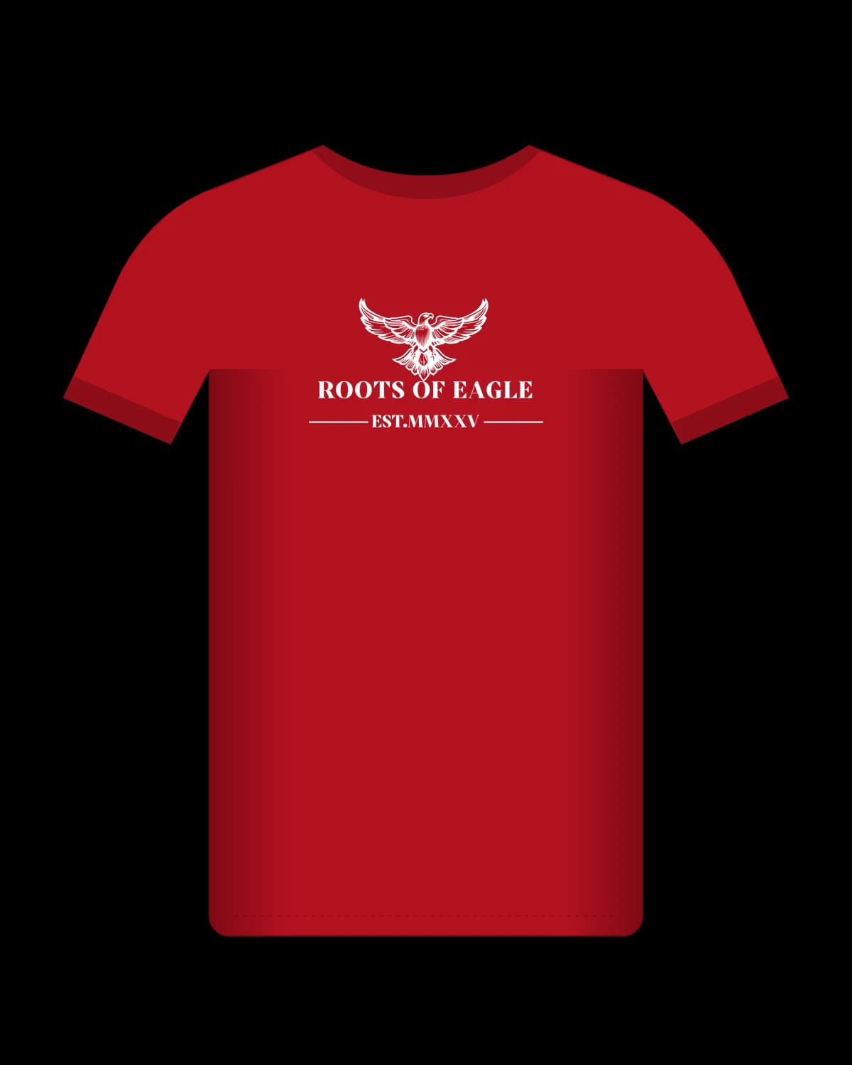 Signature Eagle Tee in Red – front view