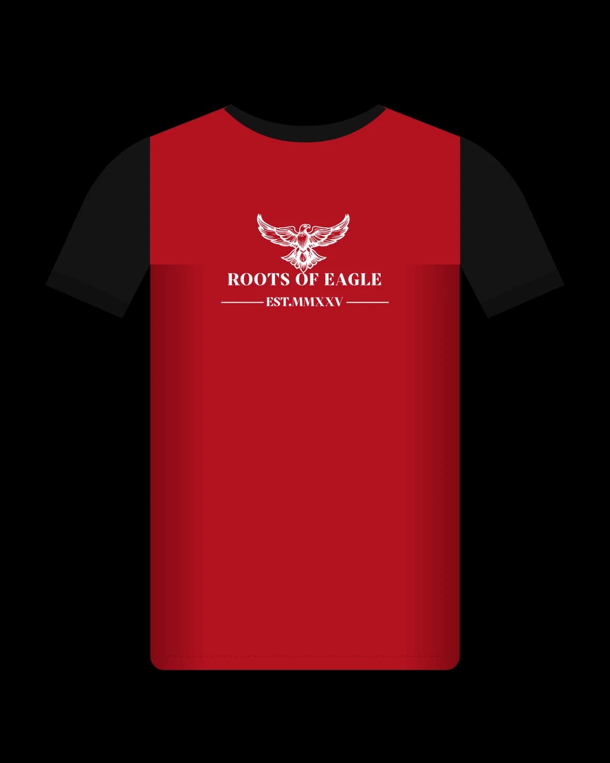 Signature Eagle Tee in Red / Black – front view