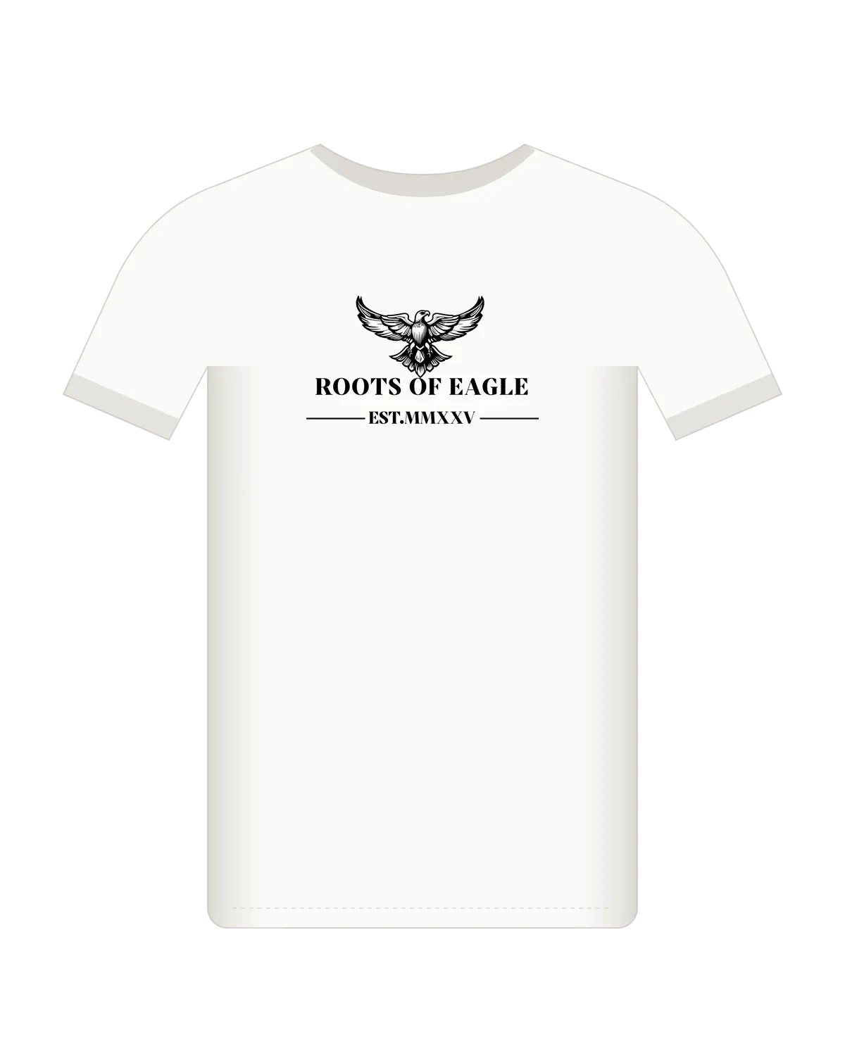 Signature Eagle Tee in White – front view